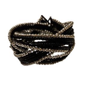 Black and Silver Expandable Braclet